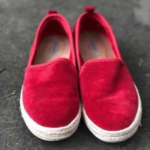 Clarks Slip On Red Shoes - size 6